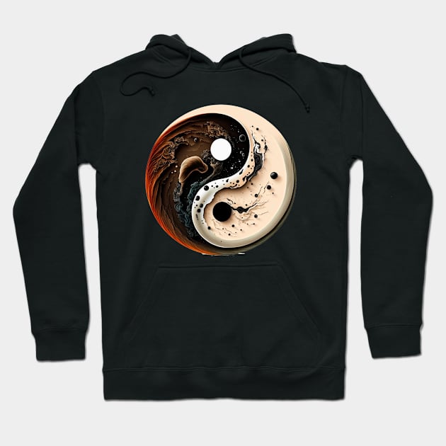 Yin Yang T-Shirt Hoodie by Genuine Vintage